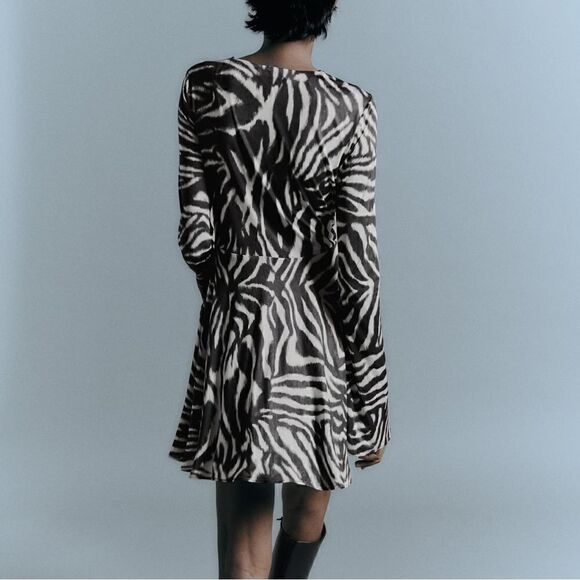 NWT Zara Zebra Printed Dress - Picture 10 of 13